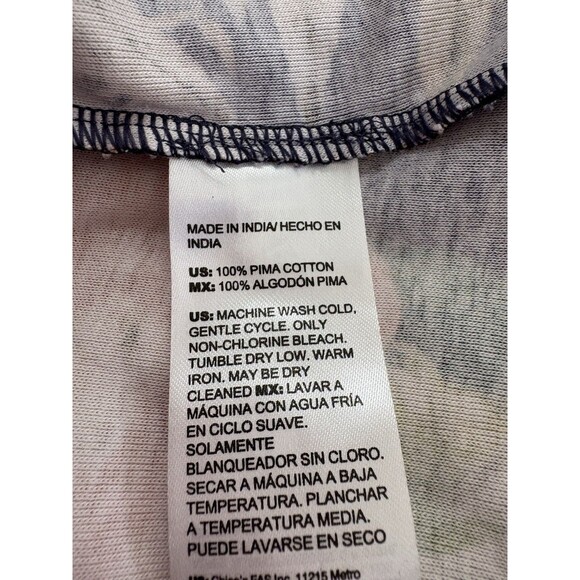 Chicos Black Fall Floral Cotton 3/4 Sleeve V-Neck Stretch Sz 1 Womens Medium - Picture 5 of 9